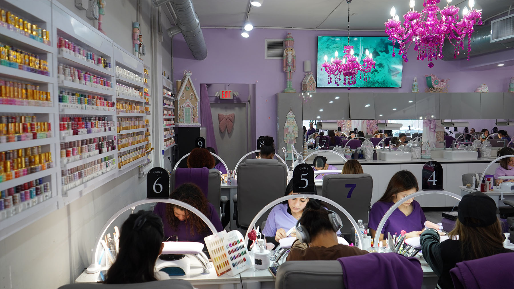 Professional nail services at Miami nail salon